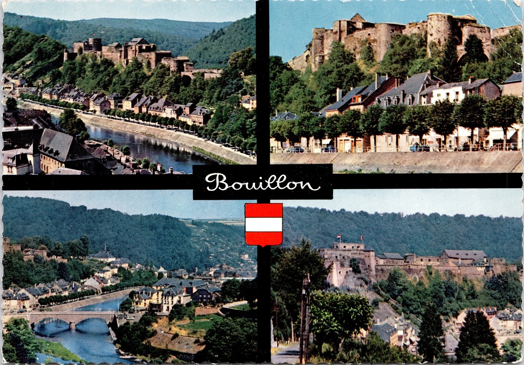 [Bouillon1555] Bouillon - "Bouillon" - Meervoudige weergave van stad en kasteel aan de Semois