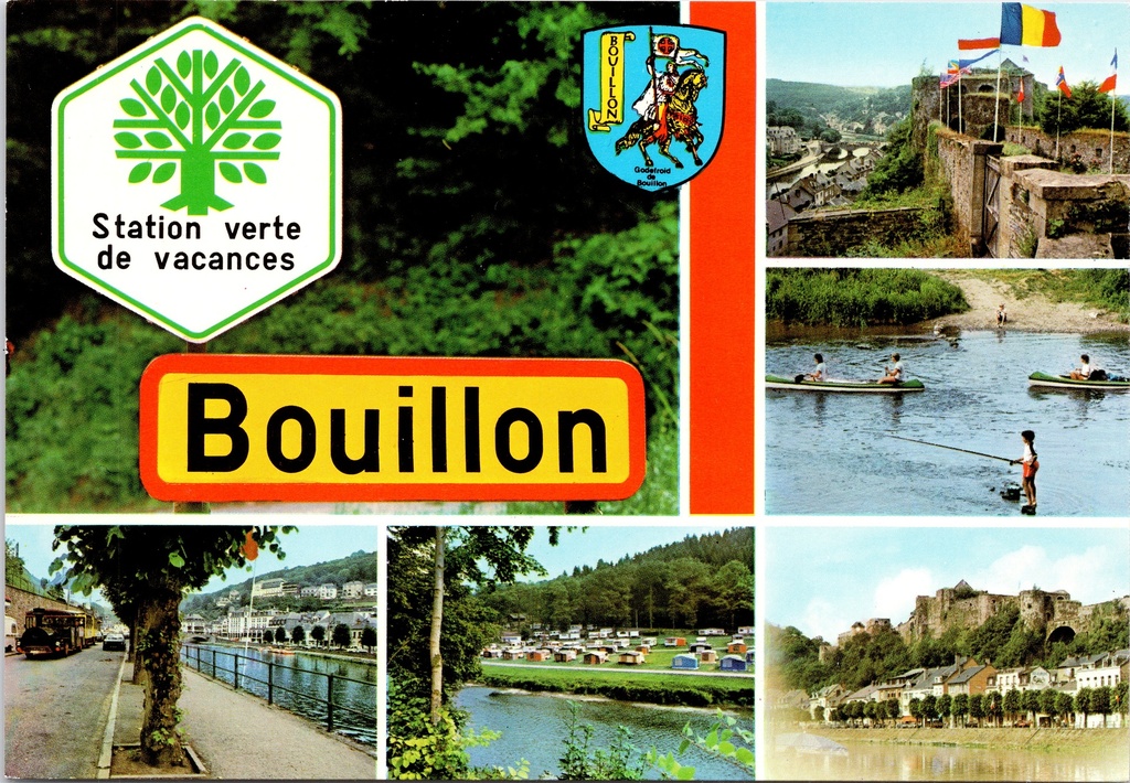 Bouillon - "Station verte de vacances" - Multizicht met kasteel, Semois en camping