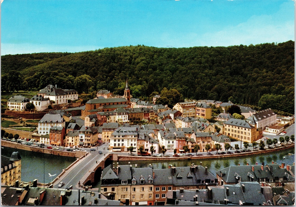 Bouillon - "Pont de Liège et la Semois" - Luikse brug over de Semois met panoramisch stadsgezicht