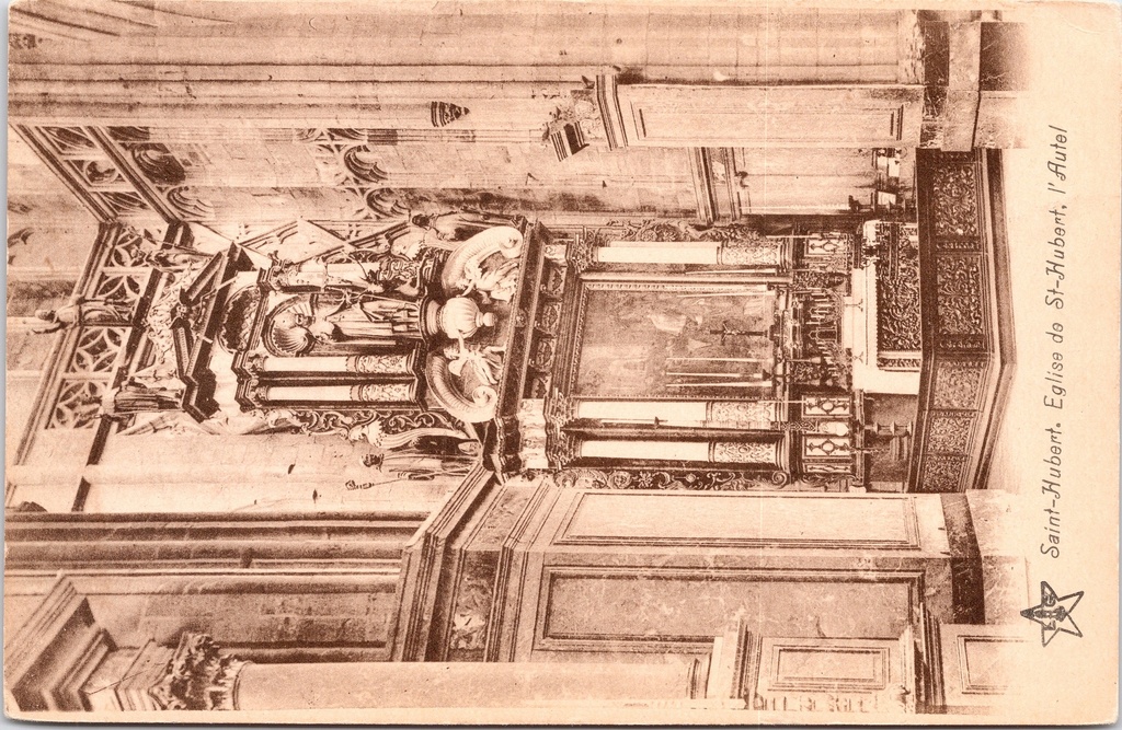 [saint-hubert1671] Saint-Hubert - "Eglise de St-Hubert, l'Autel" - Altaar van de Basiliek van Saint-Hubert