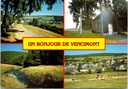 Gedinne - "Un Bonjour de Vencimont" - Meervoudige weergave van het dorp Vencimont met landschap, kapel, beek en panorama