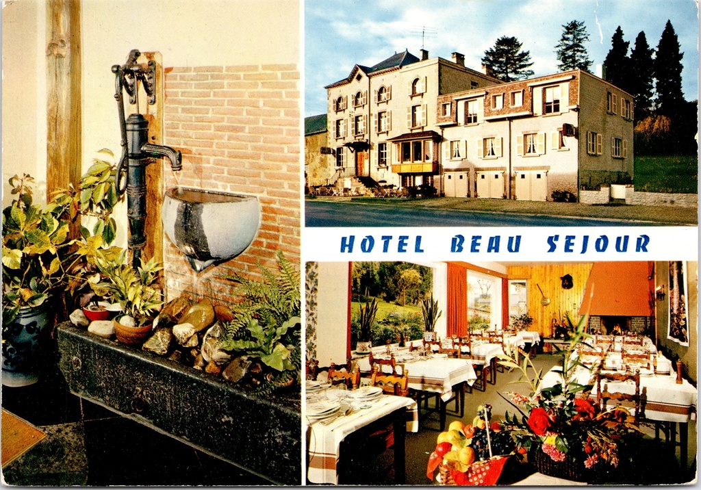 Rochefort - "Hotel Beau Sejour" - Hotel exterieur, restaurant en siertuin in Villers-sur-Lesse