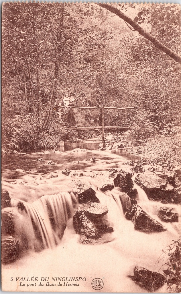 [B1863] Aywaille - "Le pont du Bain de Hermès" - Brug bij de Bain de Hermès in de Ninglinspo-vallei