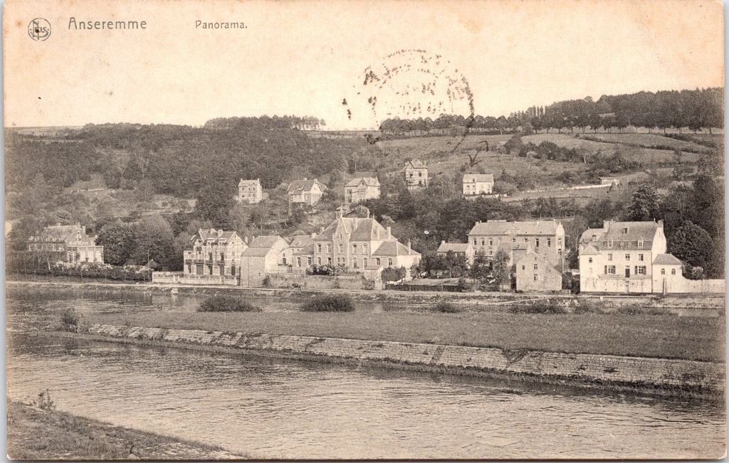 Dinant - "Anseremme - Panorama" - Panoramisch zicht op Anseremme aan de Maas