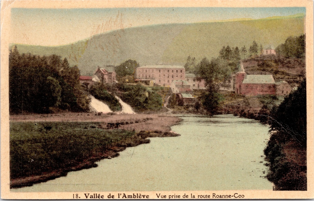 [C1885] Stoumont - "Vallée de l'Amblève" - Gezicht op de Amblèvevallei vanaf de weg Roanne-Coo