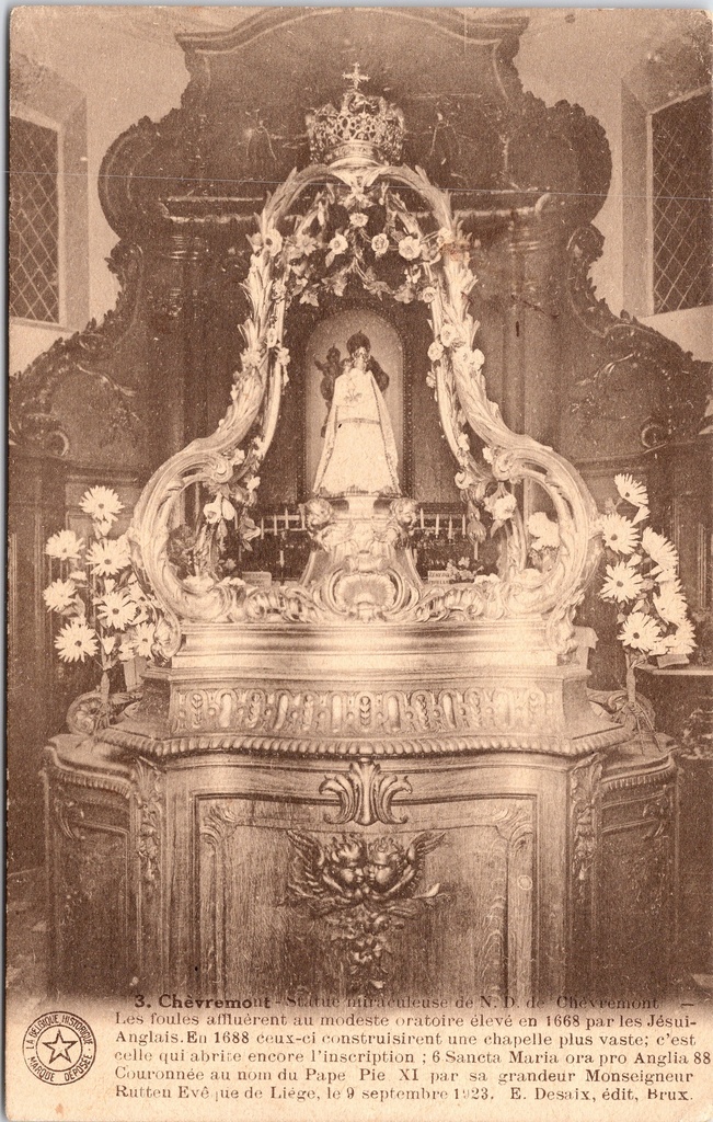 [C1911] Chaudfontaine - "Chevremont - Statue miraculeuse de N.D." - Miraculeus Mariabeeld van Chèvremont