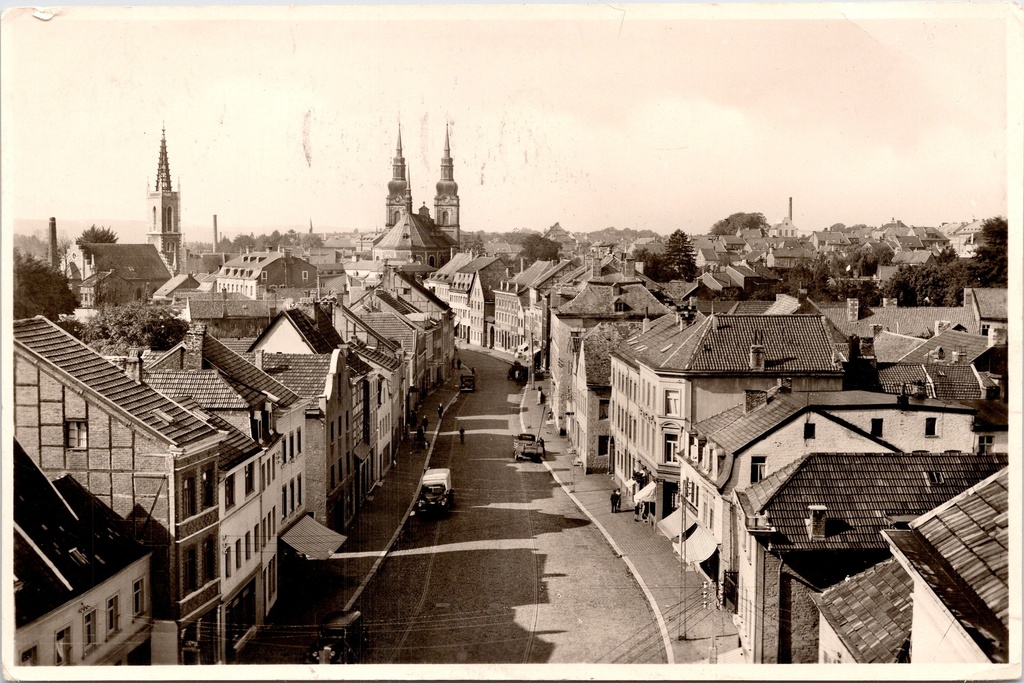 [D1713] Eupen - "Rue Gospert / Gospertstrasse" - Panoramisch straatzicht op de Gospertstraat