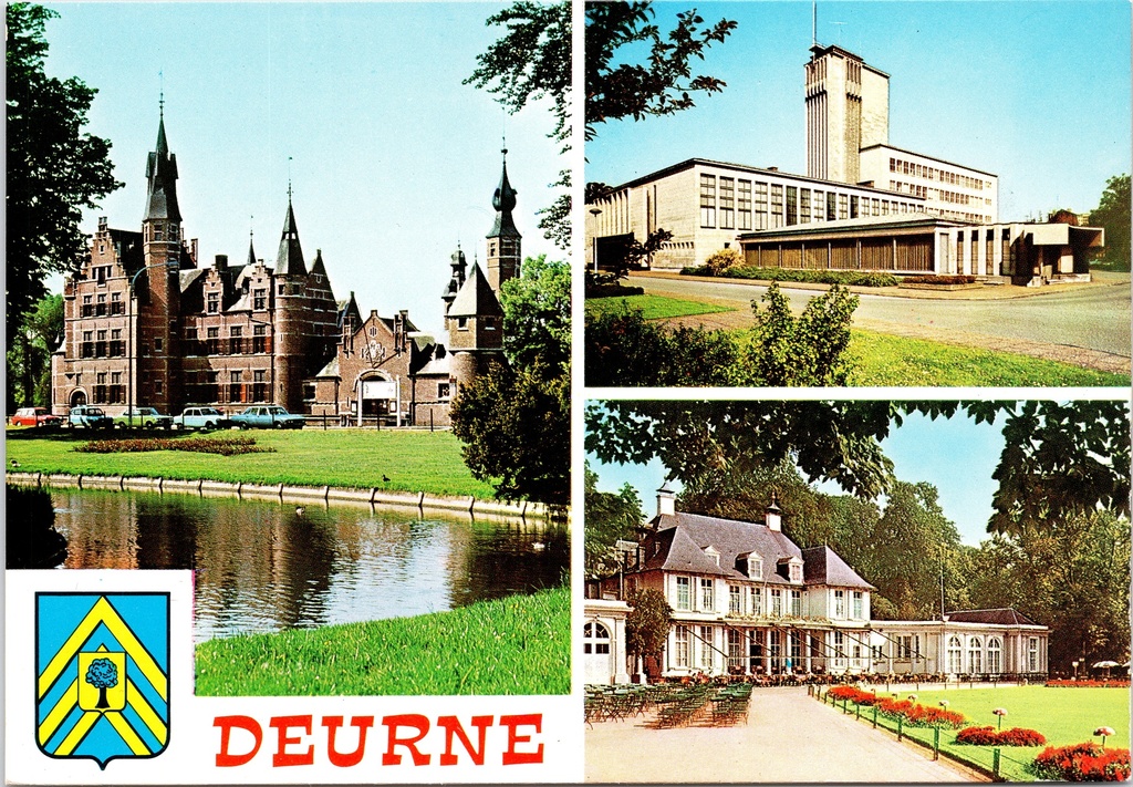 [F1873] Antwerpen - "DEURNE" - Drieluik met Kasteel Sterckshof, Gemeentehuis en Paviljoen Rivierenhof