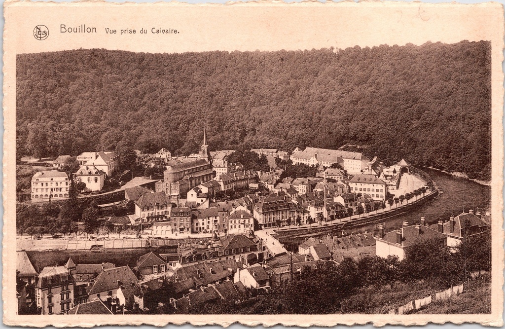 Bouillon - "Vue prise du Calvaire" - Panoramisch stadsgezicht vanop de Calvarieberg