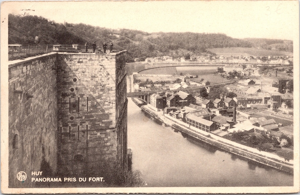 [H1907] Huy - "Panorama pris du Fort" - Panoramisch zicht op de Maas en stad vanop het fort