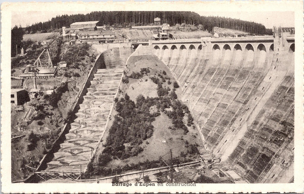 [H1943] Eupen - "Barrage d'Eupen en construction" - Stuwdam van Eupen in aanbouw