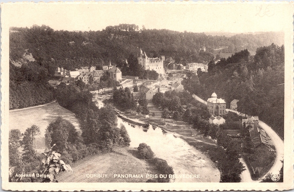 Durbuy - "PANORAMA PRIS DU BELVÉDÈRE" - Panoramisch stadsgezicht vanop het Belvédère