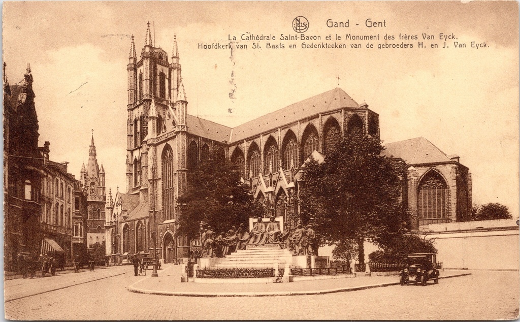 [Gent12047] Gent - "La Cathédrale Saint-Bavon et le Monument des frères Van Eyck" - Sint-Baafskathedraal en Van Eyck-gedenkteken