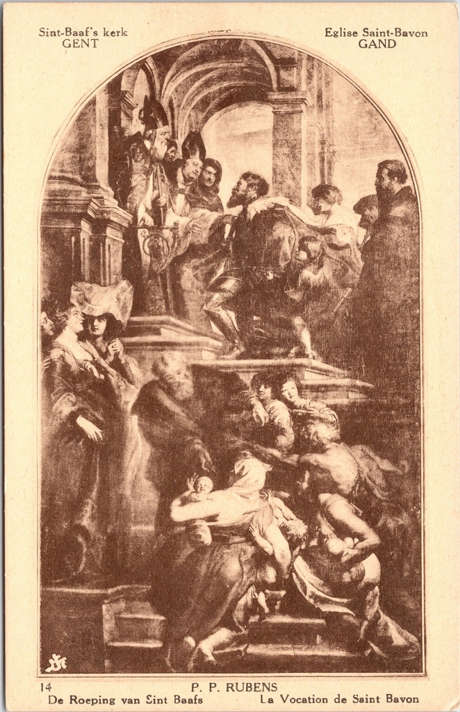 [Gent22217] Gent - "La Vocation de Saint Bavon" - Schilderij De Roeping van Sint-Baafs door P.P. Rubens in Sint-Baafskathedraal