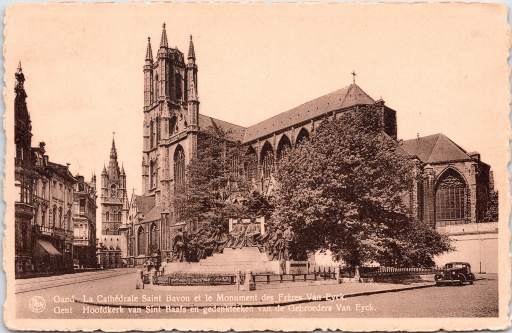 [Gent22247] Gent - "La Cathédrale Saint Bavon et le Monument des Frères Van Eyck" - Sint-Baafskathedraal en Van Eyck-monument