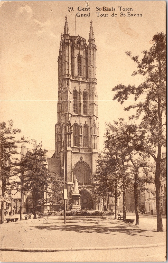 [Gent22271] Gent - "St-Baafs Toren / Tour de St-Bavon" - Toren van de Sint-Baafskathedraal