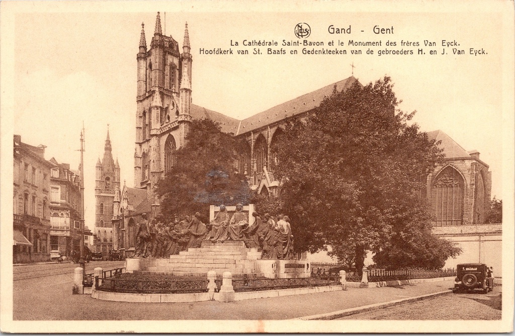 [Gent22339] Gent - "La Cathédrale Saint-Bavon et le Monument des frères Van Eyck" - Sint-Baafskathedraal en Van Eyck-monument