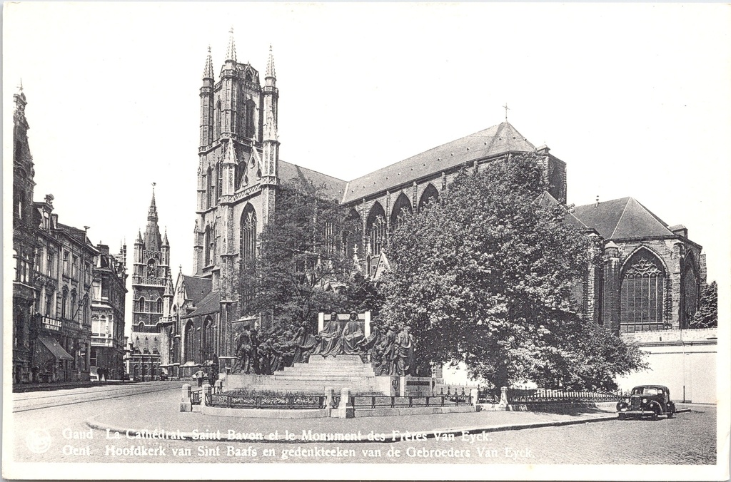 [Gent22353] Gent - "La Cathédrale Saint-Bavon et le Monument des Frères Van Eyck" - Sint-Baafskathedraal en Van Eyck monument