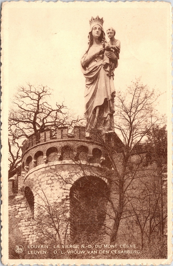 Leuven - "LA VIERGE N.D. DU MONT CÉSAR" - Onze-Lieve-Vrouwbeeld van de Césarberg