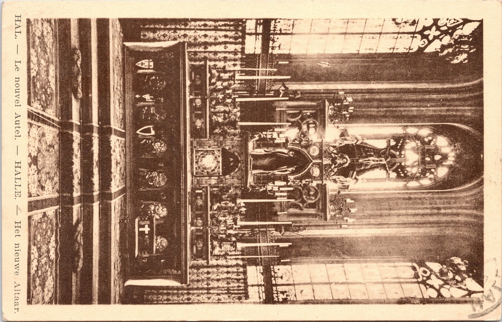 Halle - "Le nouvel Autel" - Het nieuwe altaar in de Basiliek van Onze-Lieve-Vrouw