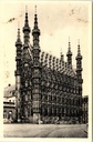 Leuven - "Stadhuis / Hôtel de Ville" - Stadhuis van Leuven, gravure-stijl illustratie