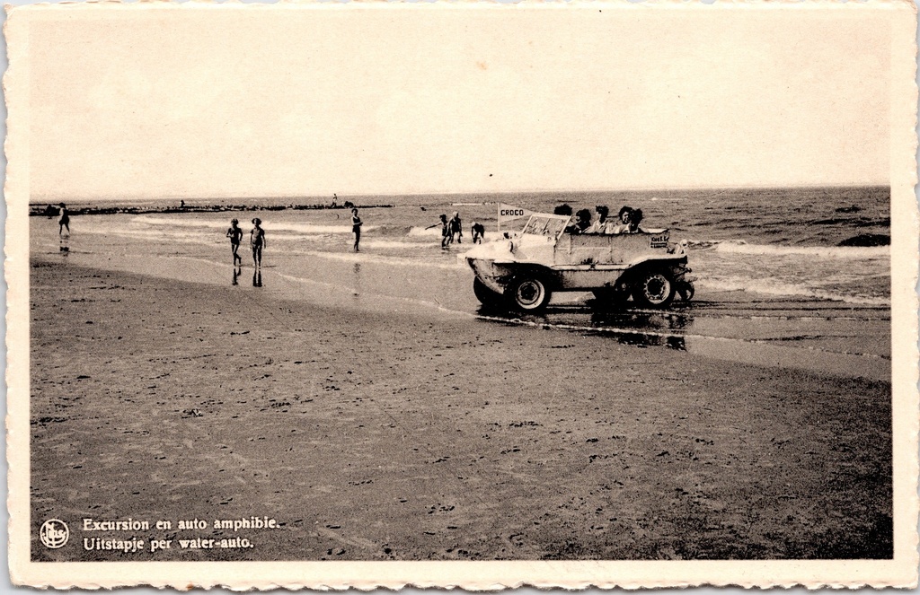 Belgische kust - "Excursion en auto amphibie" - Uitstapje per amfibisch voertuig op het strand