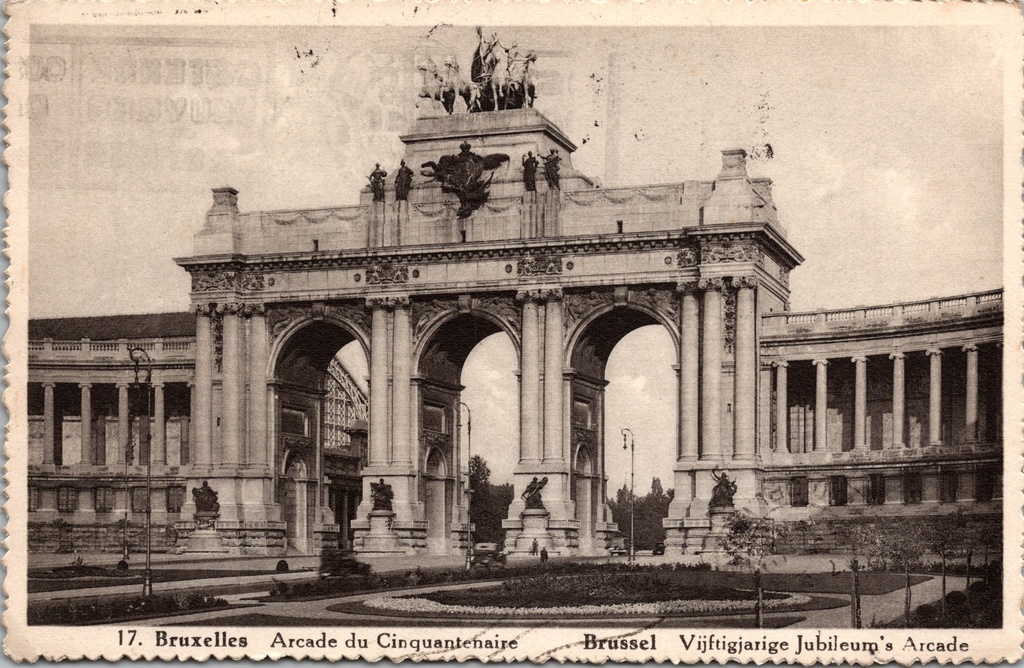 Brussel - "Arcade du Cinquantenaire" - Triomfboog van het Jubelpark
