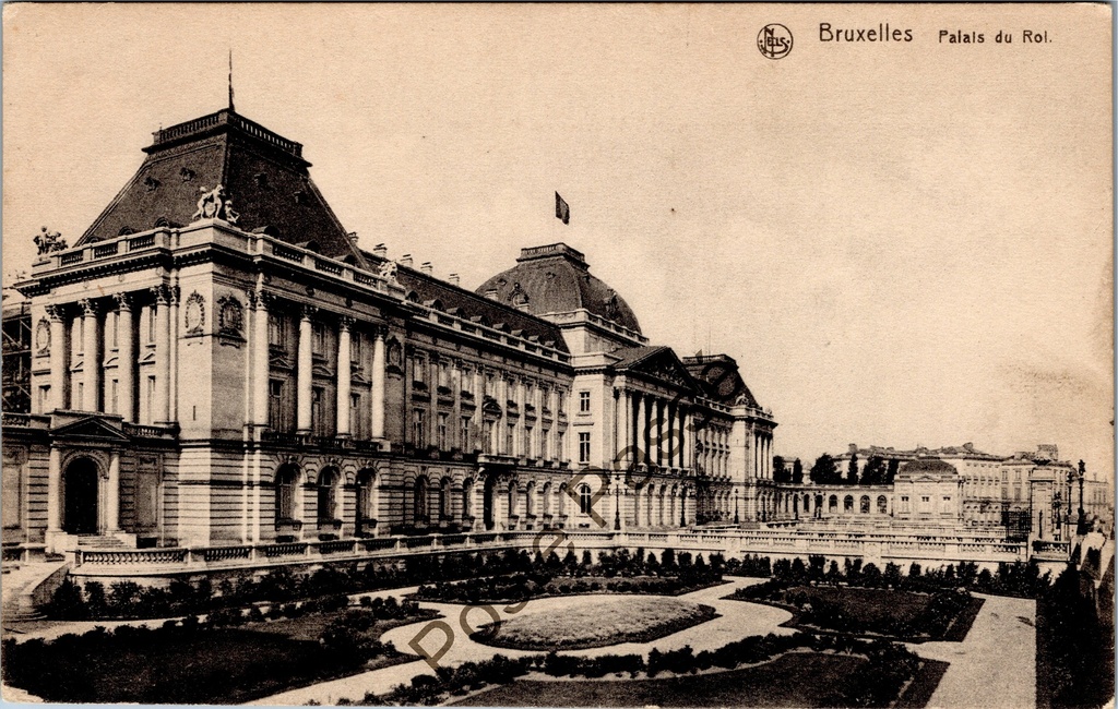 Brussel - "Palais du Roi" - Koninklijk Paleis met tuinen