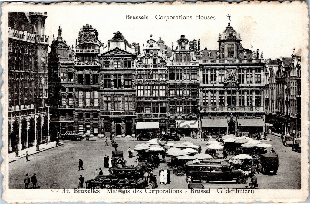 Brussel - "Maisons des Corporations" - Gildenhuizen aan de Grote Markt