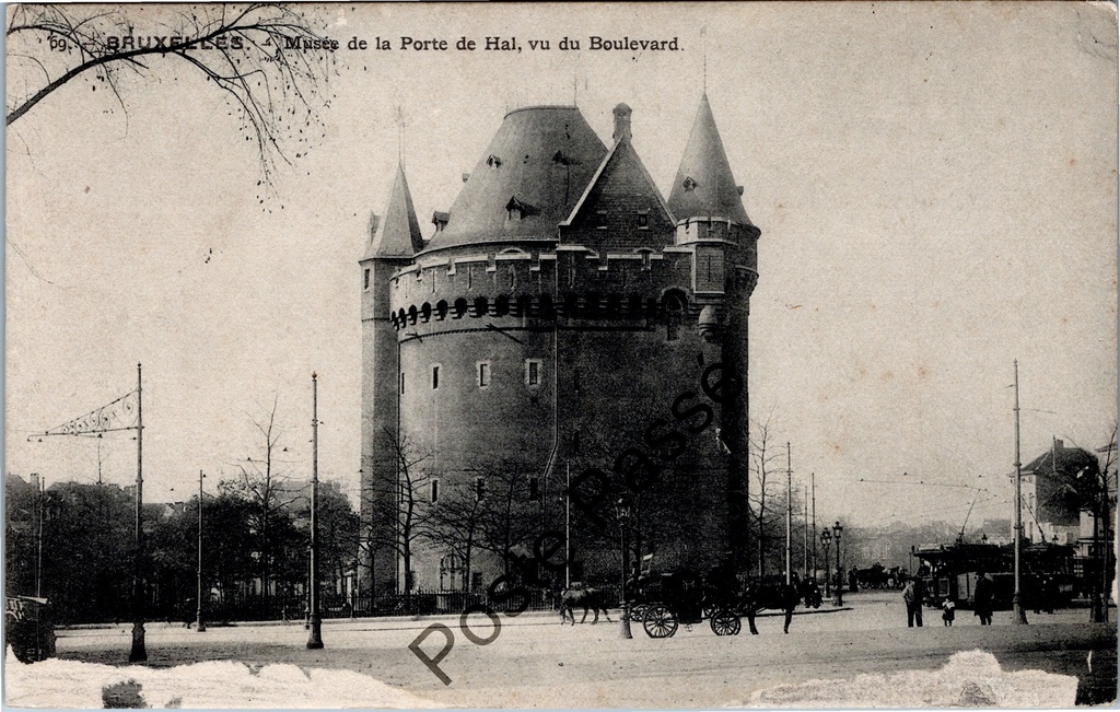 [Brussel0434] Brussel - "Musée de la Porte de Hal, vu du Boulevard" - Hallepoort gezien vanaf de boulevard