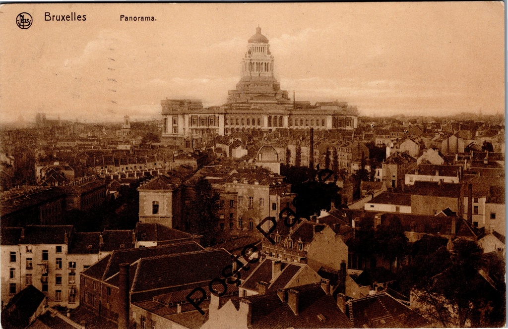 [Brussel0586] Brussel - "Panorama" - Panoramisch zicht op het Justitiepaleis