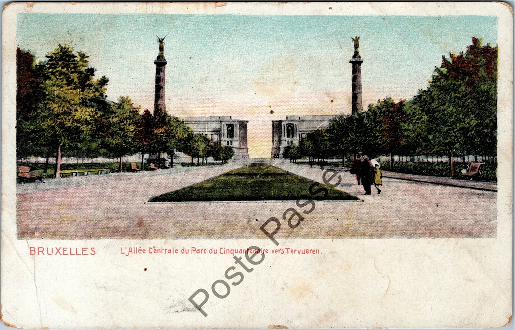 [Brussel0442] Brussel - "L'Allée Centrale du Parc du Cinquantenaire versTervueren" - Centrale laan Jubelpark richting Tervuren