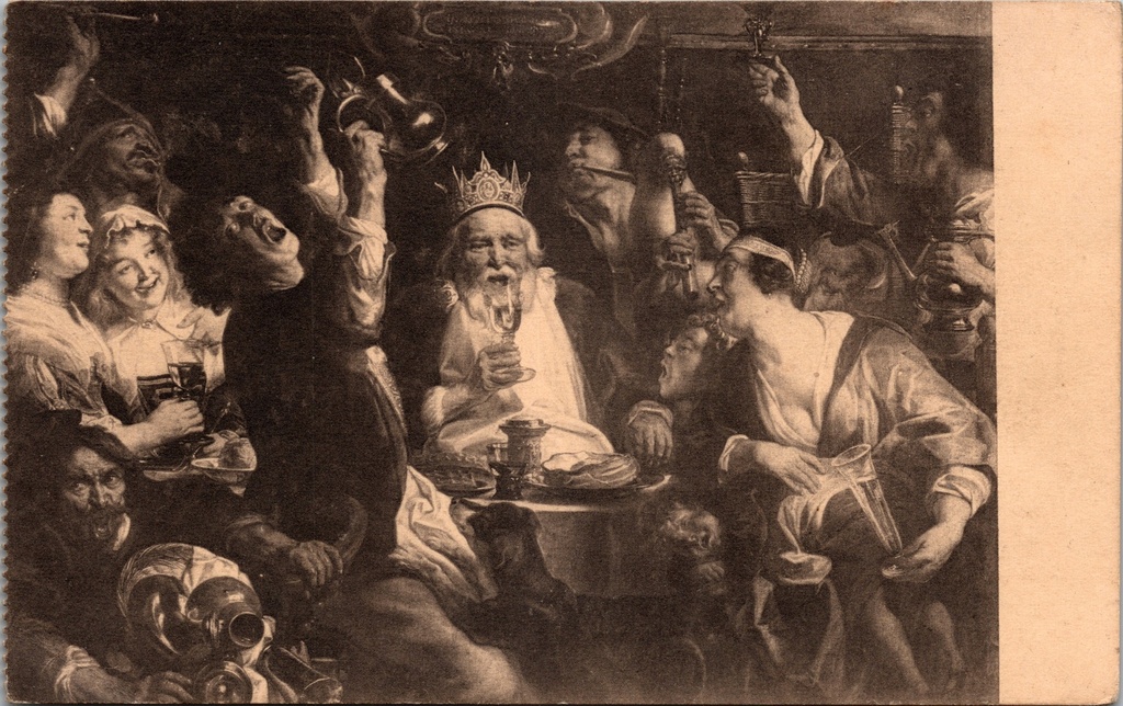 [img20251216_20095414] Brussel - "Le Roi boit" - Schilderij van Jordaens in het museum