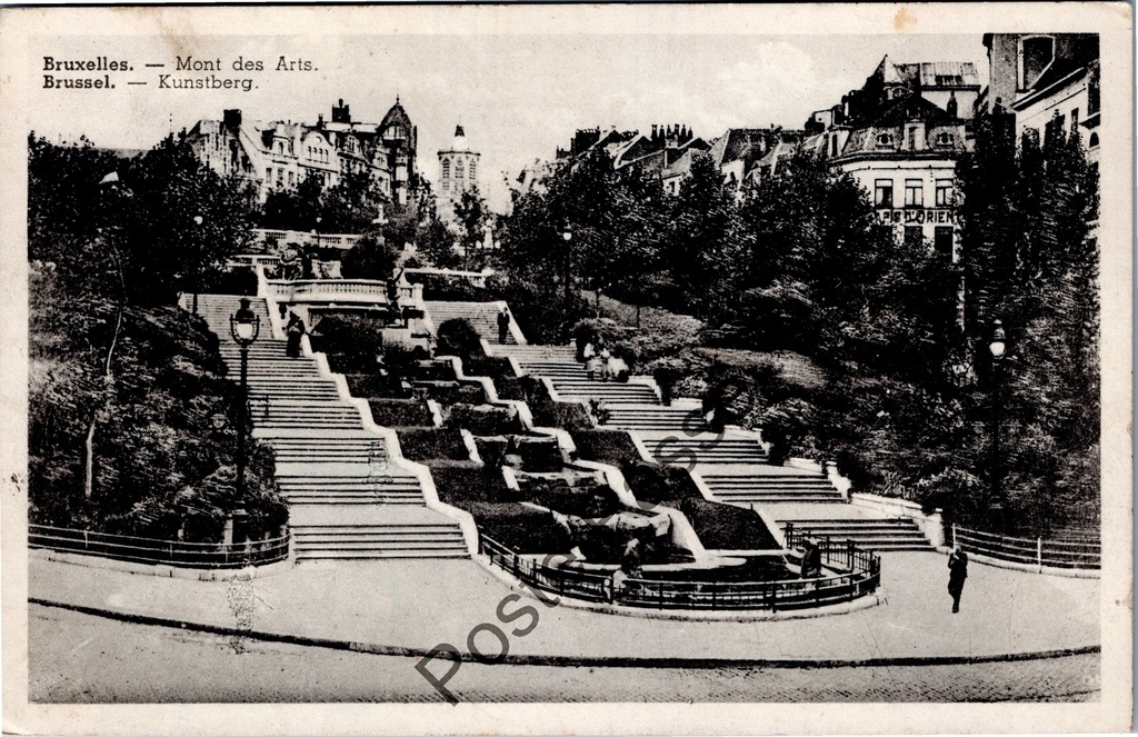 [Brussel0648] Brussel - "Mont des Arts" - Kunstberg met monumentale trappen en tuinen