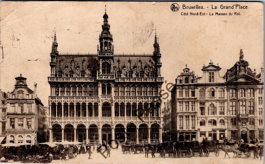 [Brussel0612] Brussel - "La Grand'Place Côté Nord-Est : La Maison du Roi" - Grote Markt noordoostzijde met het Broodhuis