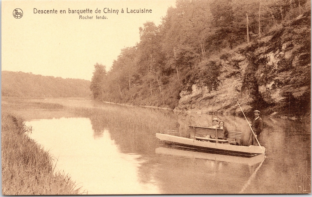 [G1831] Chiny - "Descente en barquette de Chiny à Lacuisine - Rocher fendu" - Boottochtje op de Semois langs de gespleten rots